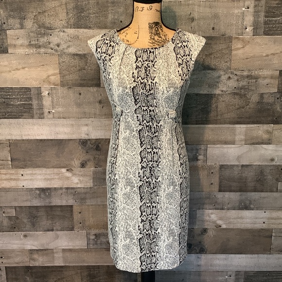 Calvin Klein Cap Sleeve Snakeskin Dress - Picture 13 of 16